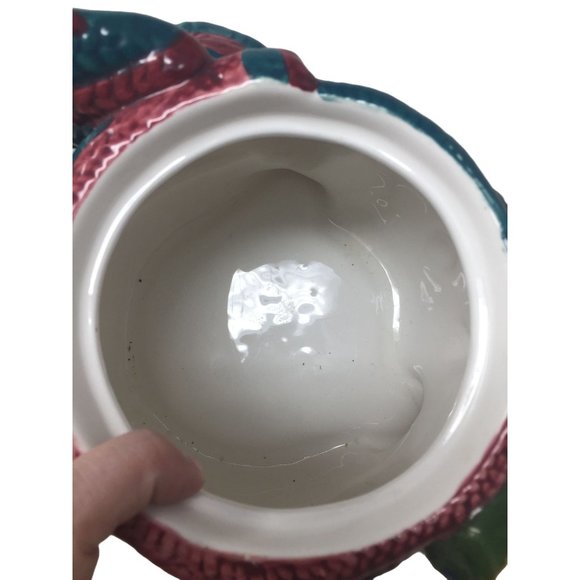 Fun and Festive Smiling Ceramic SNOWMAN COOKIE Jar - Great Holiday Kitchen Decor - Picture 6 of 9